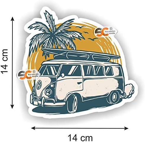 Vue 2 de Sc Stickerautocollant Van Surf