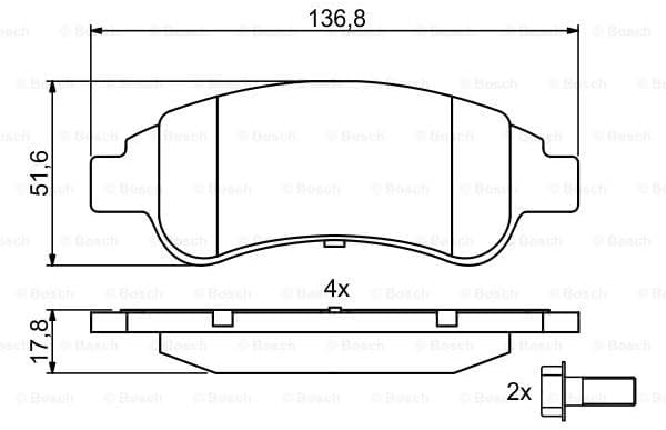 Vue 6 de Bosch Bp Plaquettes De