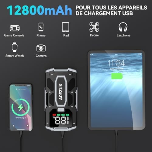 Vue 4 de Acezuk Booster Batterie Voiture