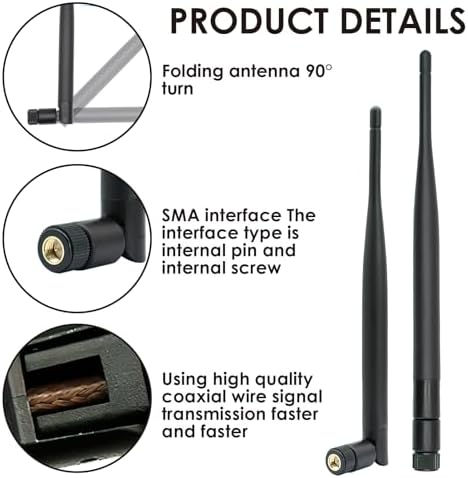 Vue 3 de Antenne Wifi Sma Male