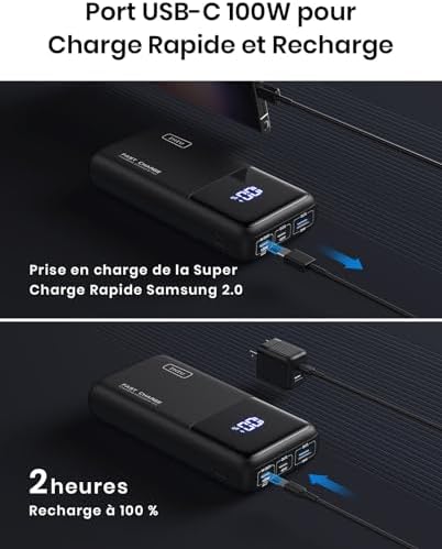 Vue 4 de Iniu Batterie Externe Mah