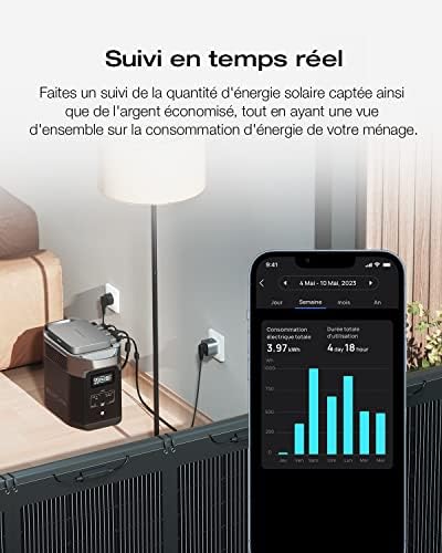Vue 2 de Smart Plug Ecoflow Prise