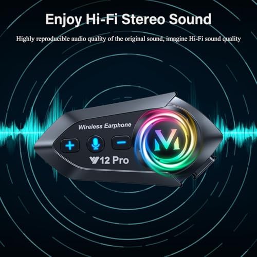 Vue 2 de Intercom Moto Bluetooth Kit