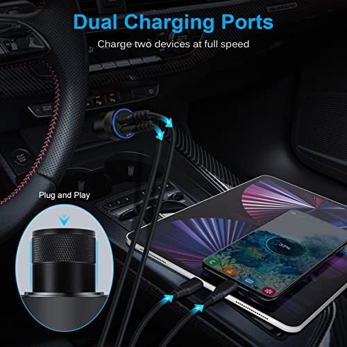 Vue 4 de Chargeur Allume Cigare Usb