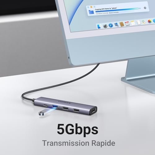 Vue 4 de Ugreen Revodok Hub Usb