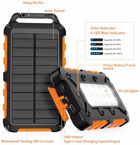 Vue 7 de Batterie Externe Solaire Mah