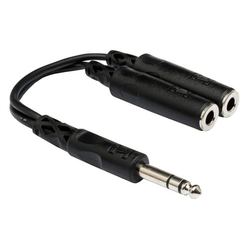 Hosa YPP-118 1/4 TRS to Dual 1/4 TRSF Y Cable