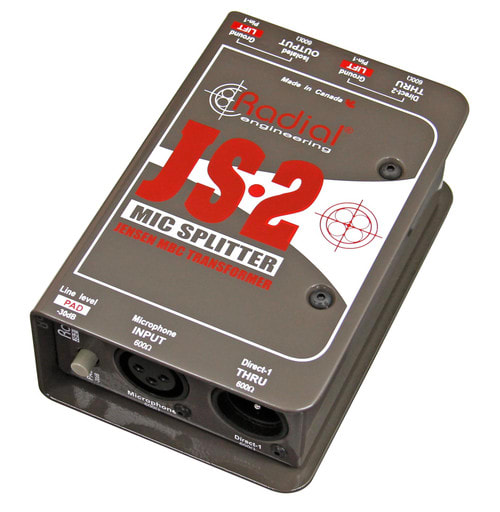 Radial JS2 Passive 2-Way Microphone Splitter