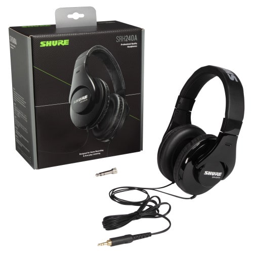 Shure SRH240A Professional Headphones components