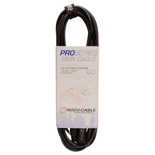 Accu-Cable AC3PDMX PRO 3-Pin Male to Female DMX Cable