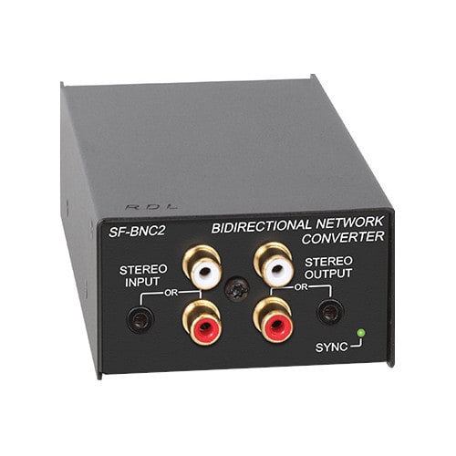 RDL SF-BNC2 Bidirectional Unbalanced Stereo Audio Network Interface