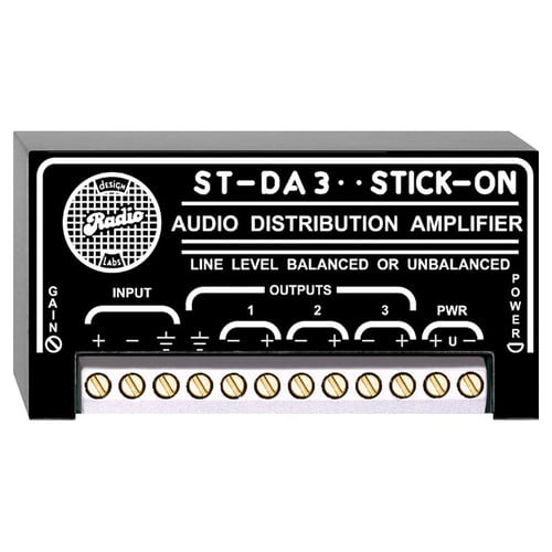 RDL STM-DA3 1x3 Microphone Level Distribution Amplifier