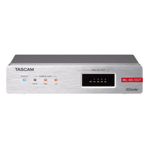 Tascam ML-4D/OUT-X 4-Channel Line Output Dante Converter