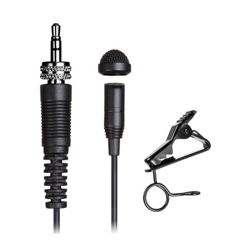 Tascam TM-10LB Lavalier Microphone, Black, components