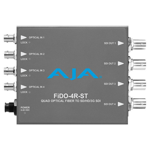 AJA FIDO-4R-ST 4-Channel Single-Mode ST Fiber to 3G-SDI Receiver