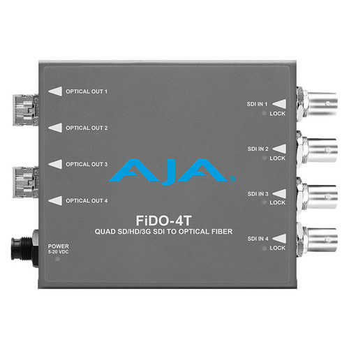 AJA FIDO-4T-ST 4-Channel 3G-SDI to Single-Mode ST Fiber Transmitter
