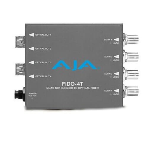 AJA FiDO-4T 4-Channel 3G-SDI to Single-Mode LC Fiber Transmitter