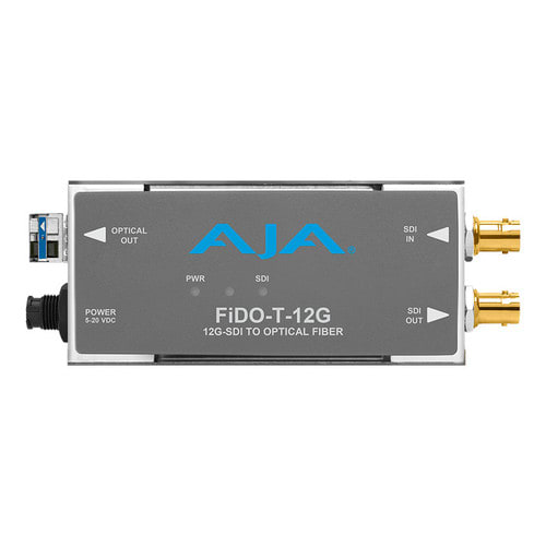 AJA FiDO-T-12G-ST 1-Channel 12G-SDI to Single Mode ST Fiber Transmitter