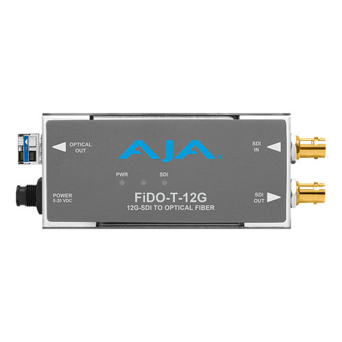 AJA FiDO-T-12G 1-Channel 12G-SDI to Single-Mode LC Fiber Transmitter