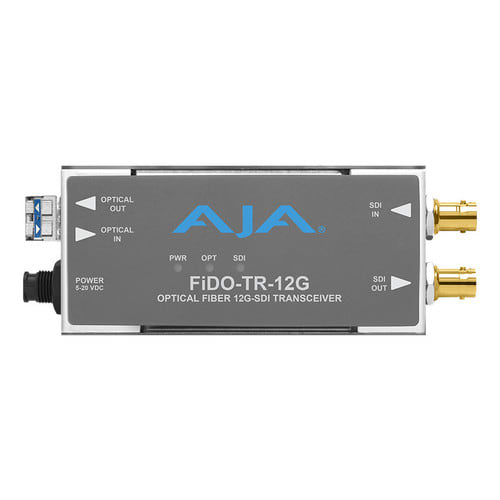 AJA FiDO-TR-12G 1-Channel 12G-SDI/LC Single-Mode LC Fiber Transceiver