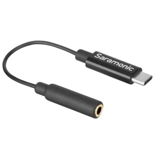 Saramonic SR-C2003 Short USB-C Male to Female 3.5MM TRS Cable, 3"