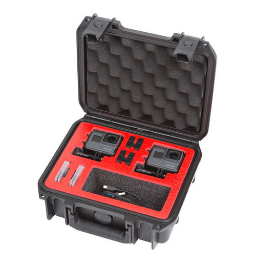 SKB 3i-0907-4GP2 iSeries 0907-4 Waterproof Double GoPro Camera Case