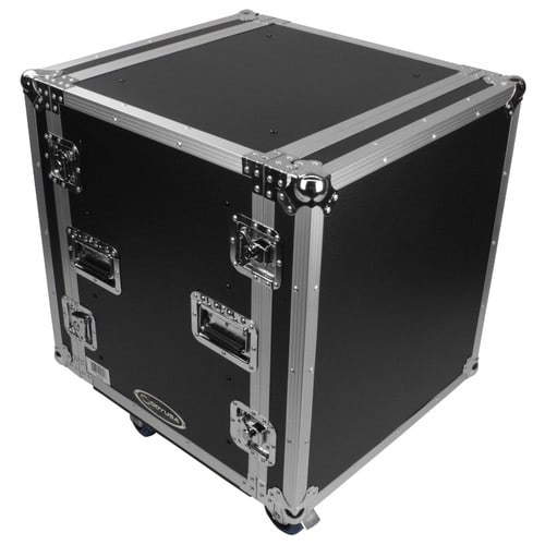 Odyssey FZS12W 12U Shock Mount Rack Flight Case with Wheels