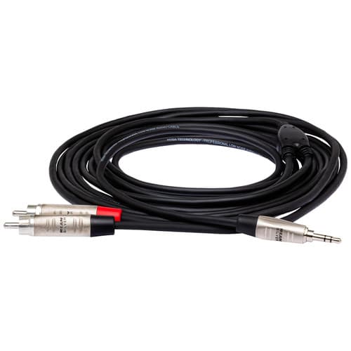 Hosa Pro REAN 3.5mm TRS to Dual RCA Stereo Breakout Cable