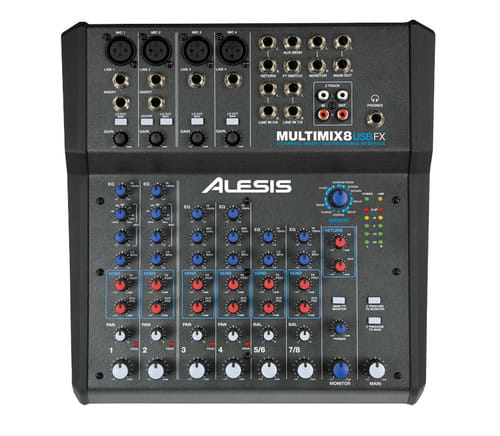 Alesis MultiMix 8 USB FX 8-Channel Desktop Analog Mixer