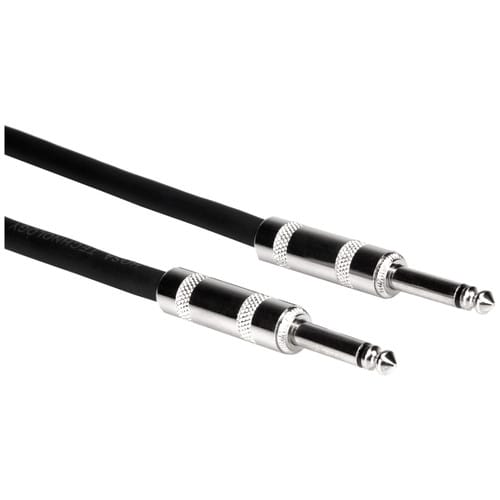 Hosa 1/4 TS to Same Black Zip-Style Jacket Speaker Cable ends