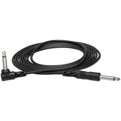 Hosa 1/4 TS to Right-Angle 1/4 TS Unbalanced Interconnect Cable