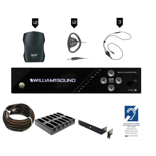 Williams AV FM 557-12 PRO Rechargeable Assistive Listening System