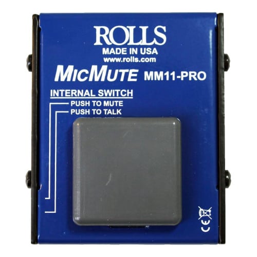 Rolls MM11 PRO Pro Switchable Mic Mute/Talk Microphone Switch
