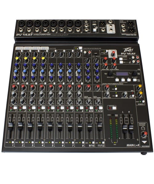 120S-USB 12 Channels Mic Line Audio Mixer Mixing Console USB XLR Input  3-band EQ 48V Phantom Power with Power Adapter