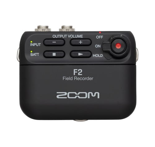 Zoom F2 Field Recorder with Lavalier Mic