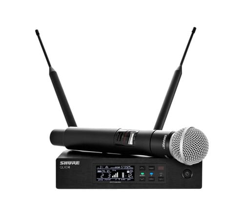 Shure QLXD24/SM58 Handheld Wireless System Front with Mic