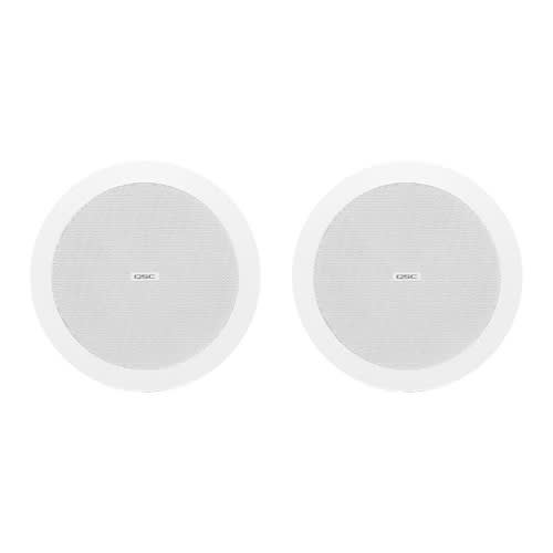 QSC AD-C4T 4.5'' 2-Way Ceiling Speakers, white