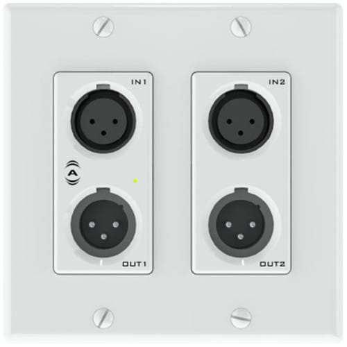 Attero Tech unDX2IO+ 4x2 Channel Dante/AES67 Network Audio Wallplate