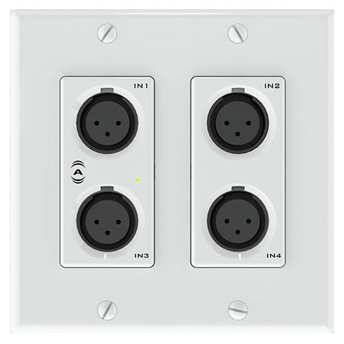 Attero Tech unDX4I 4x2 Channel Dante Network Audio Wall Plate