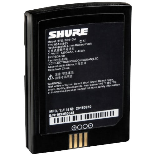 Shure SBM910M Lithium-Ion Rechargeable Battery