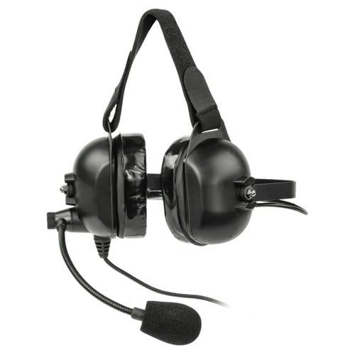 Listen Technologies LA-455 Industrial Over-Ear Headset with Boom Mic