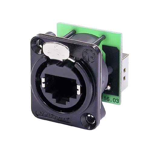 Neutrik NE8FDP-B RJ45 Feedthrough Receptacle