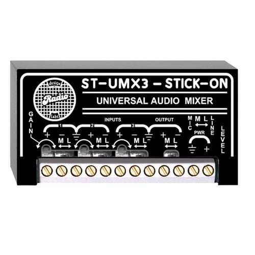 RDL ST-UMX3 3x1 Universal Audio Mixer