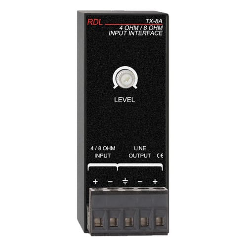 RDL TX-8A 4 Ohm / 8 Ohm Input Interface