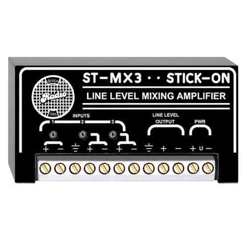 RDL ST-MX3 3 Channel Audio Mixer - Line input and output