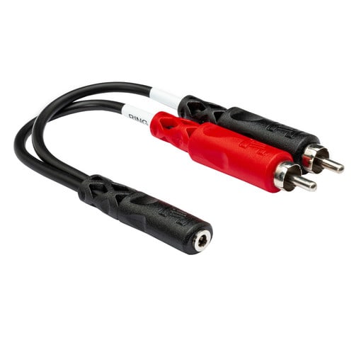 Hosa YMR-197 3.5mm TRSF to Dual RCA Stereo Breakout Cable