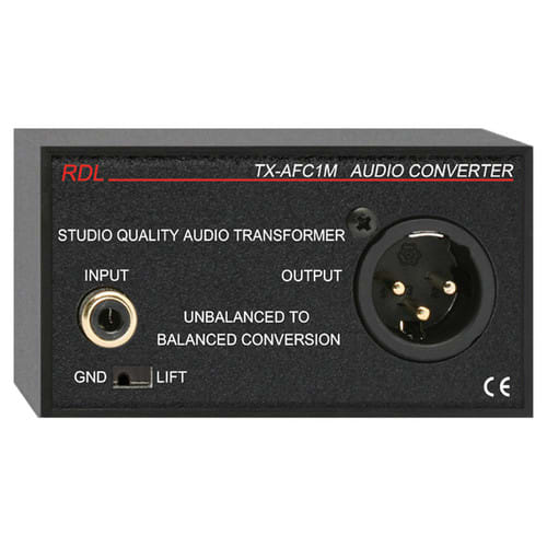 RDL TX-AFC1M Unbalanced to Balanced Audio Transformer
