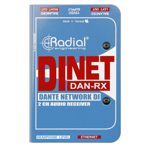 Radial DiNET DAN-RX 2 Channel Dante Network Receiver