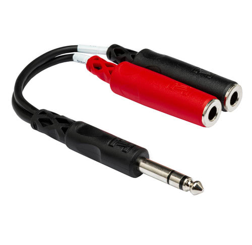 Hosa YPP-117 1/4 TRS to Dual 1/4 TSF Stereo Breakout Cable