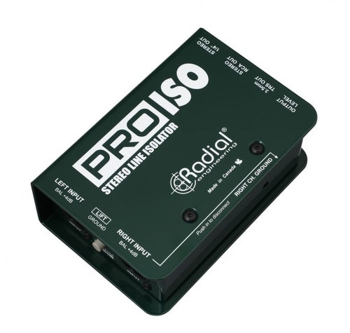 Radial Pro-Iso  +4dB to -10dB Converter Right Side